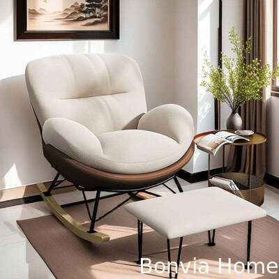 Modern Design Fabric Living Room Lounge Rocking Chair Furniture Luxury Hotel Home Leisure Single Sofa Chairs