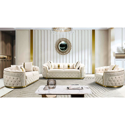 Hochwertiges Luxus-Villen-Sofa-Set 3 2 1-Sitzer, Möbel, Wohnzimmer, Modulares italienisches modernes Design, Stoff-Sektionssofa