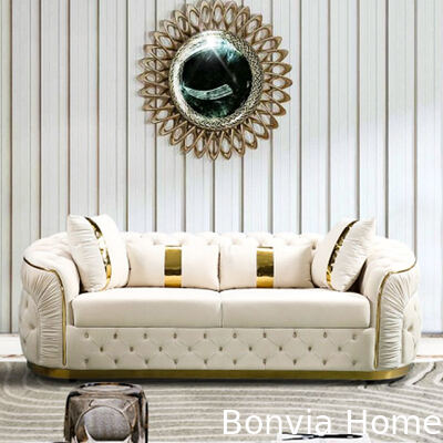 Hochwertiges Luxus-Villen-Sofa-Set 3 2 1-Sitzer, Möbel, Wohnzimmer, Modulares italienisches modernes Design, Stoff-Sektionssofa