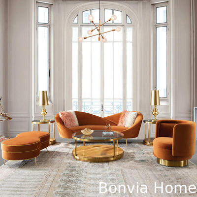 Modernes Design 3 Sitzplätze Freizeitcouch Wohnzimmer Sofa Set Sektionelle Wohnmöbel Luxus-Lounge Samt Stoffsofa