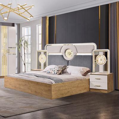 Chambre a Coucher Komplett Türkisches Schlafzimmer Set Billig Großhandel Meisterzimmer King Größe Bett Holz Modernes Schlafzimmer Möbel Set Noch keine Bewertungen
