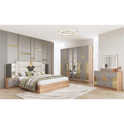 Chambre a Coucher Complet Türkische Schlafzimmer-Sets, King-Size-Bett, Doppel-Holzrahmen, günstiges, luxuriöses, modernes Schlafzimmer-Möbel-Set