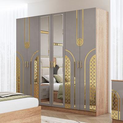 Chambre a Coucher Complet Türkische Schlafzimmer-Sets, King-Size-Bett, Doppel-Holzrahmen, günstiges, luxuriöses, modernes Schlafzimmer-Möbel-Set