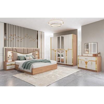 Möbel De Chambre Moderne Schlafzimmermöbel Set King Größe Bett Holzrahmen Luxushaus Komplett türkisches Möbel Schlafzimmer Sets