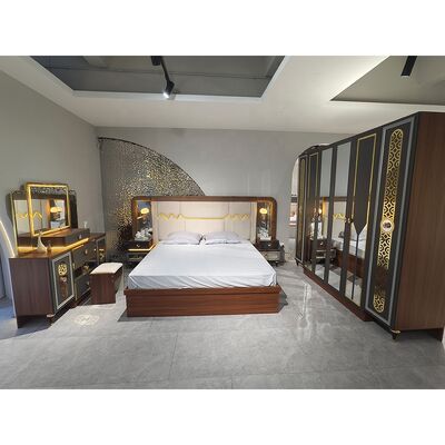 Foshan Großhandel Luxus Komplett Schlafzimmer Set 5 Stück König Größe Schlafzimmer Suite Holzrahmen Türkisches Modernes Schlafzimmer Möbel Set