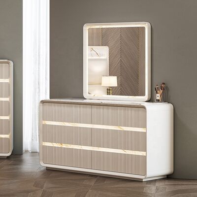 Großhandel zeitgenössische Schlafzimmermöbel-Set Home Master Room Hotel Apartment Holzrahmen King Size Moderne Luxus-Schlafzimmer-Sets