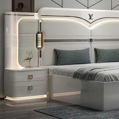 Ensembles De Chambre Couch King Größe Luxus Schlafzimmer Set Zuhause Doppelzimmer Holz Türkisches Modernes Schlafzimmer Möbel Set