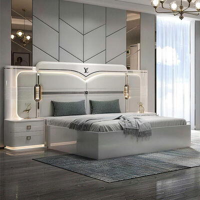 Ensembles De Chambre Couch King Größe Luxus Schlafzimmer Set Zuhause Doppelzimmer Holz Türkisches Modernes Schlafzimmer Möbel Set