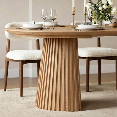Ensemble De Table Manger Modernes ausdehnbares Esstisch-Set 6 Sitzplätze Esszimmermöbel Holz Klapptisch 4 Stühle