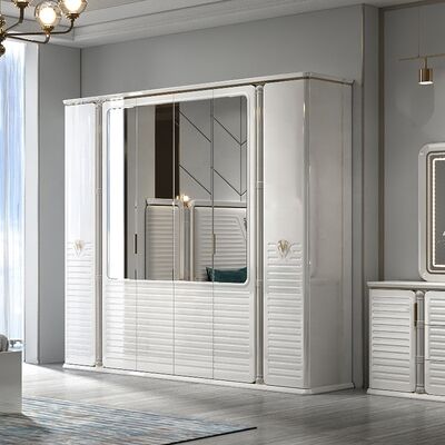 New Design Complete Modern Bedroom Sets 5 Pieces Double Double Wooden Frame Full Modern Luxury king Size Bedroom Furniture Set