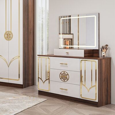 China Großhandel Billiges türkisches Schlafzimmermöbel-Set Holzrahmen Luxus-Königgröße-Bett Doppel-Full-Moderne Luxus-Schlafzimmer-Sets