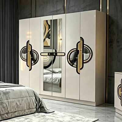 China Großhandel Billiges türkisches Schlafzimmermöbel-Set Holzrahmen Luxus-Königgröße-Bett Doppel-Full-Moderne Luxus-Schlafzimmer-Sets