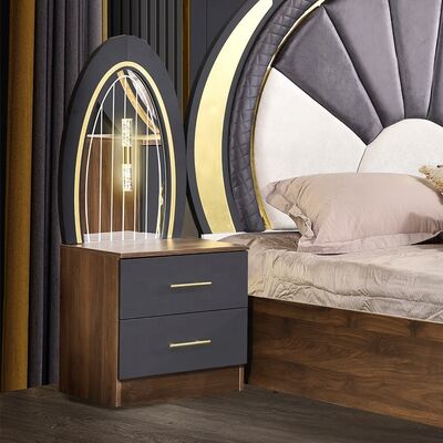 Schlafzimmer in türkischem Stil Luxus-Königgröße Schlafzimmer Zuhause Meisterzimmer Holzrahmen zeitgenössischer Komplett moderner Schlafzimmermöbel Set