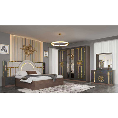 Billig Großhandel Moderne Schlafzimmermöbel Set Komplett King Size Schlafzimmer Suite Holzrahmen Haus Luxus türkische Schlafzimmer Sets