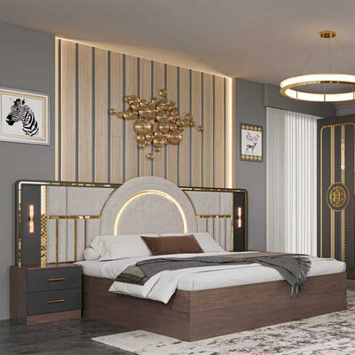Billig Großhandel Moderne Schlafzimmermöbel Set Komplett King Size Schlafzimmer Suite Holzrahmen Haus Luxus türkische Schlafzimmer Sets