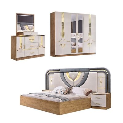Ensemble Lit Armoire Et Coiffeuse Türkisches Möbeln Schlafzimmer Set Luxus King Size Schlafzimmer Holz Modernes Schlafzimmer Möbel Set