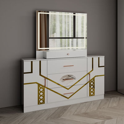Großhandel Modern Design Doppelleder König Schlaf Kleiderschrank Kommode Full Set Home Holz Königin Größe Luxus Möbel Schlafzimmer Sets