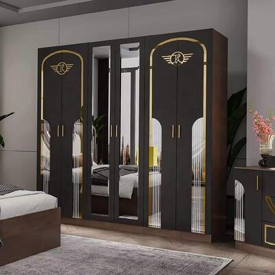 Großhandel Türkische Moderne Schlafzimmermöbel Set Komplett 5 Teile King Size Bett Zimmer Holzrahmen Möbel Schlafzimmer Sets