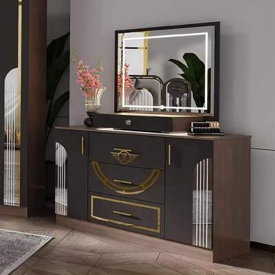 Großhandel Türkische Moderne Schlafzimmermöbel Set Komplett 5 Teile King Size Bett Zimmer Holzrahmen Möbel Schlafzimmer Sets