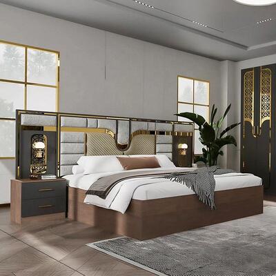 Großhandel Türkische Moderne Schlafzimmermöbel Set Komplett 5 Teile King Size Bett Zimmer Holzrahmen Möbel Schlafzimmer Sets