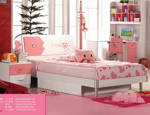 Cabrini-Kinderschlafzimmer-Satz-rosa Kinderschlafzimmer-Möbel 836