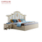 Schmutzige Schlafzimmer-Satz-Möbel-europäische Antiart-weißer König Bedroom Set