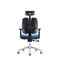 Blauer Schnittschaum-Nylonbasis-moderner ergonomischer Stuhl mit Kopflehne