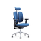 Blauer Schnittschaum-Nylonbasis-moderner ergonomischer Stuhl mit Kopflehne
