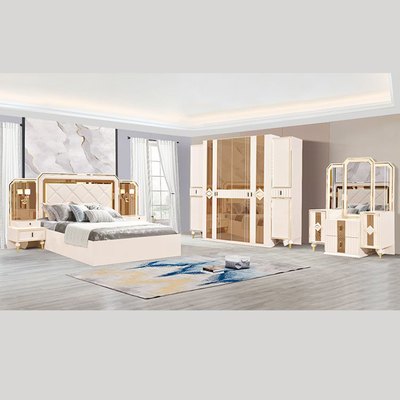 Festes hölzernes Bett Cabrini Villia mit Fächer hölzernem MDF König Size Bedroom Set