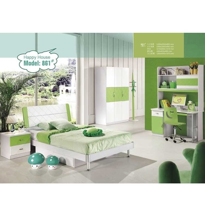 E1 Grün-Kinderschlafzimmer-Satz-Möbel-gerundete Ecken MDF Cabrini