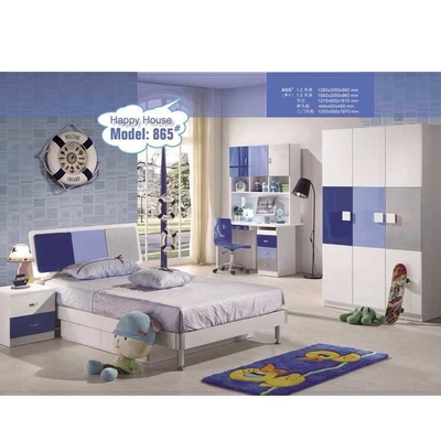 Feste hölzerne Jungen-Schlafzimmer-Möbel-einzelne Kinder betten Sätze 1.28m Cabrini