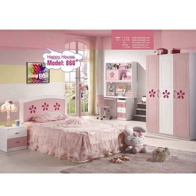 Kinderschlafzimmer-Satz-rosa Disney-Prinzessin Kids Furniture Cabrini hölzerne
