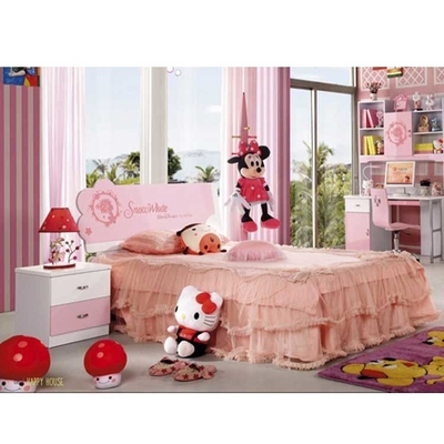 Kinderschlafzimmer-Satz-Prinzessin Kids Furniture 5pcs Cabrini rosa weiße