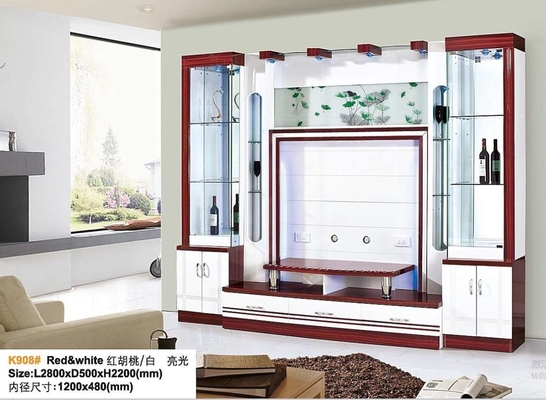 An der Wand montierter automatischer TV-Hebeschrank Weißer versteckter Pop-Up-Kamin