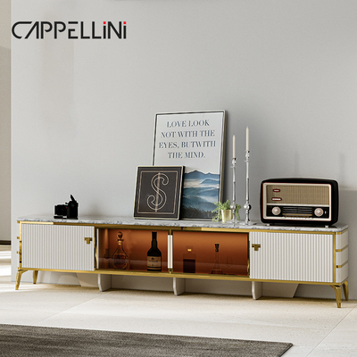 Nordic Moderne weiße Holz TV Schrank Aufbewahrung Wohnzimmer Möbel Luxus Holz TV-Stand Mit Kaffeetisch Set